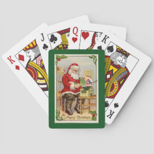 Weihnachtswerkstatt Grün Spielkarten