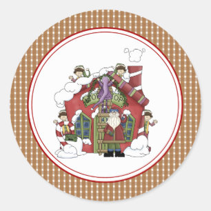 Weihnachtswerkstatt Weihnachtsgebäck Umschlag Aufk Runder Aufkleber