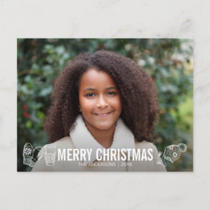 Weihnachtswichtel Foto-Postkarte Feiertagspostkarte