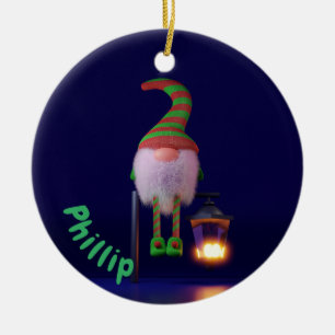 Weihnachtswichtel Keramik Ornament