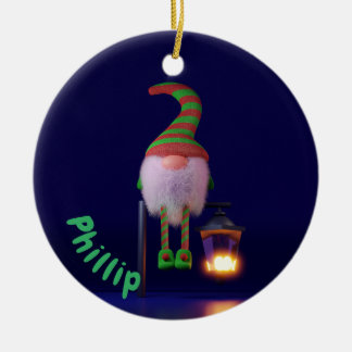 Weihnachtswichtel Keramik Ornament