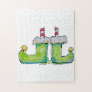 Weihnachtswichtel Schuhe Puzzle