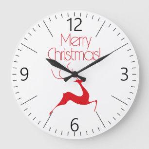 Weihnachtswild Große Wanduhr