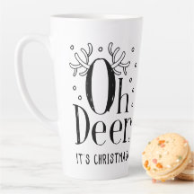 Weihnachtswildillustrierung latte Tasse