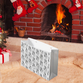 Weihnachtswildkleid lustige Illustration große Ges Große Geschenktüte