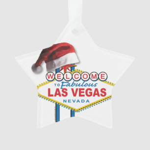 Weihnachtswillkommen zu Las Vegas-Zeichen Ornament