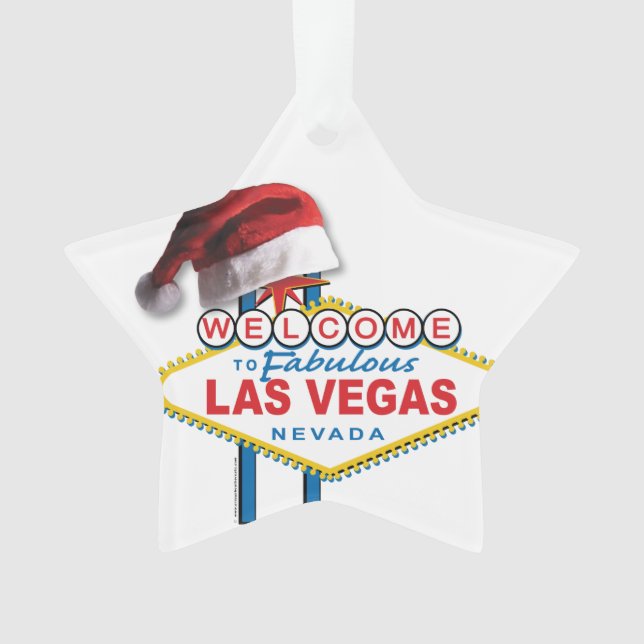 Weihnachtswillkommen zu Las Vegas-Zeichen Ornament (Vorderseite)