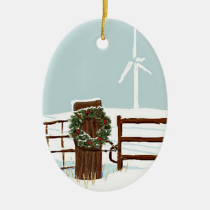 WeihnachtsWindpark-Verzierung Keramikornament