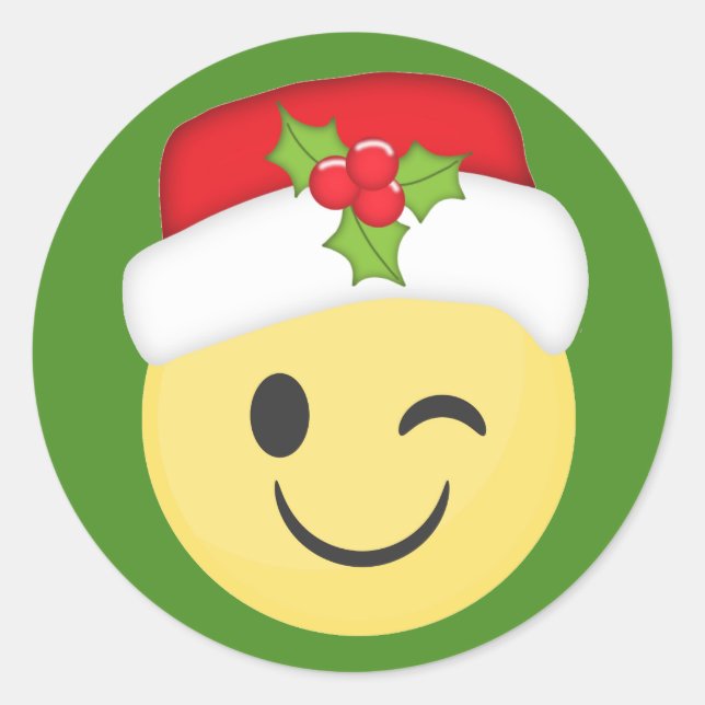 Weihnachtswink Emoji Stickers (Vorderseite)