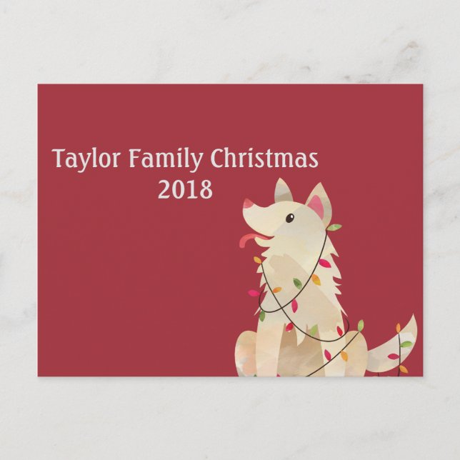 Weihnachtswinkel anpassbar postkarte (Vorderseite)