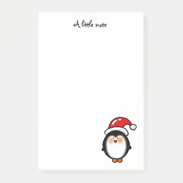 Weihnachtswinter-Pinguin - frohe Weihnachten Post-it Klebezettel (Vorderseite)