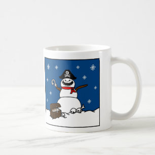 Weihnachtswinter-Piraten-Schneemann Tasse