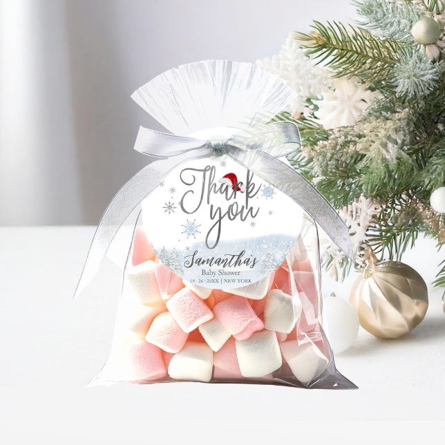 Weihnachtswinterdusche Santa Baby Danke Geschenkanhänger (Von Creator hochgeladen)