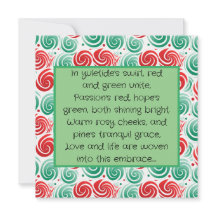 Weihnachtswirbel rot, grün und weiß