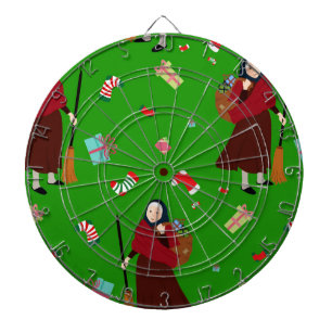 Weihnachtswitz Befana Dartscheibe