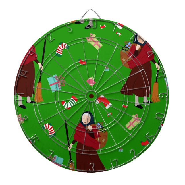 Weihnachtswitz Befana Dartscheibe (vorne)