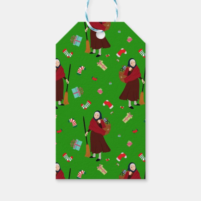 Weihnachtswitz Befana Geschenkanhänger (Vorderseite)