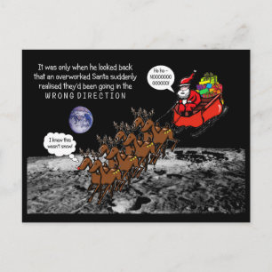 Weihnachtswitze von Santa Rentier in die falsche R Postkarte