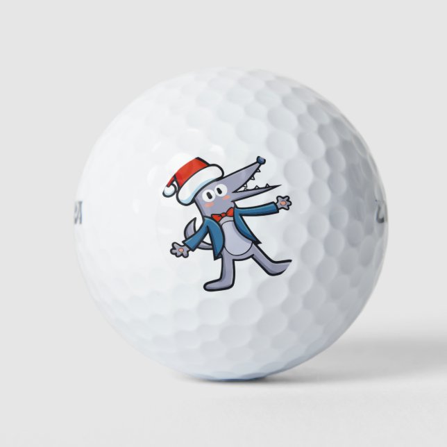 Weihnachtswolf Golfball (Vorderseite)