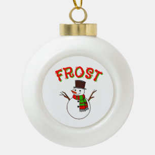 Weihnachtswort "FROST" Weihnachten Weihnachten Keramik Kugel-Ornament