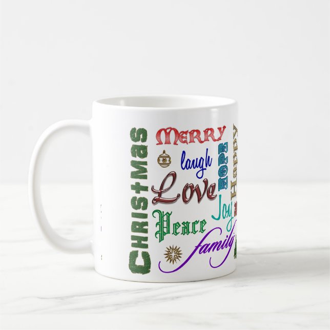 Weihnachtswort Kaffeetasse (Links)