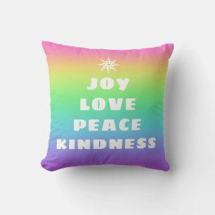 Weihnachtsworte Regenbogenwürfelkissen Kissen