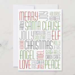 Weihnachtswörter - Holidayzfordayz Feiertagskarte