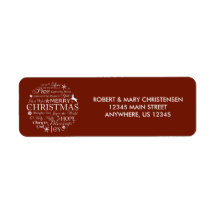 Weihnachtswörter Typografie Circle