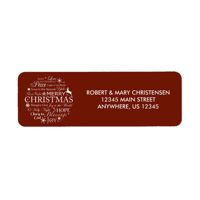 Weihnachtswörter Typografie Circle (Vorne)