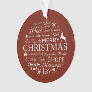 Weihnachtswörter Typografie Ornament