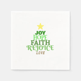 Weihnachtswörter Weihnachtsbaumpapier Napkin Serviette