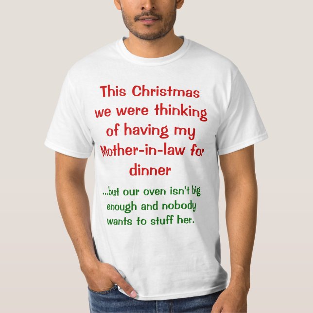 Weihnachtswortspiel - Schwiegermutter T-Shirt (Vorderseite)