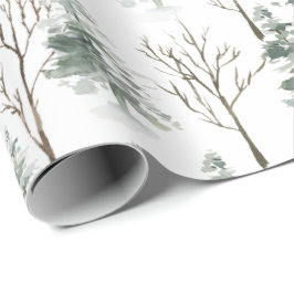 Weihnachtswrapper für den Pinienwald Geschenkpapier