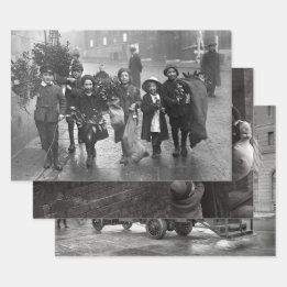 Weihnachtswrapping Paper 1910s & 1920s Geschenkpapier Set