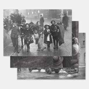 Weihnachtswrapping Paper 1910s & 1920s Geschenkpapier Set