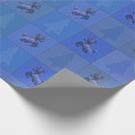 Weihnachtswrapping Paper (blau) Geschenkpapier