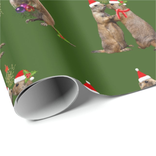 Weihnachtswrapping Paper (dunkles Grün) Geschenkpapier (Rolleneckpunkt)