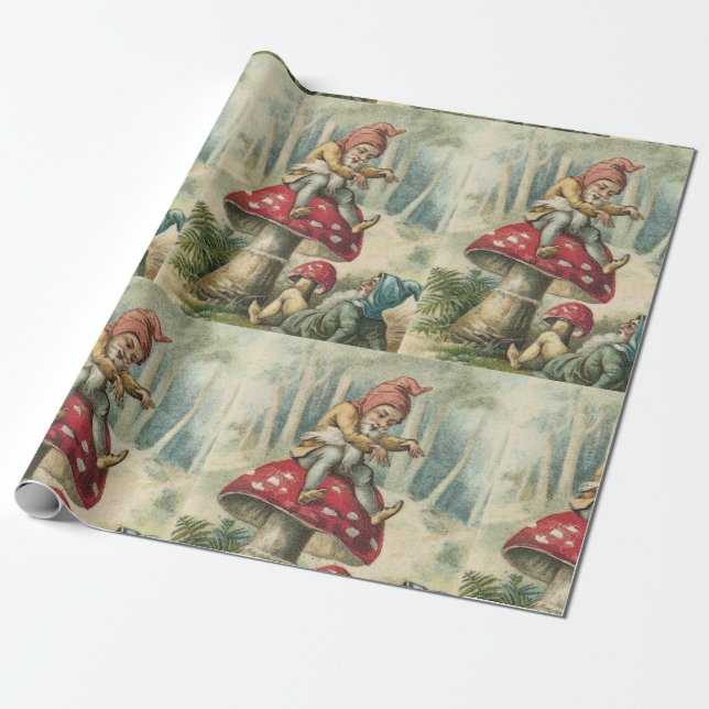 Weihnachtswrapping Paper Elf Geschenkpapier (Ungerollt)