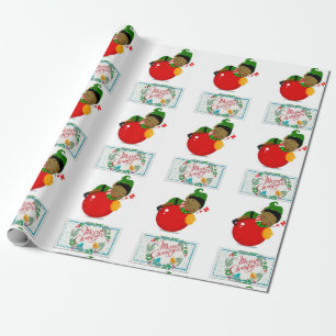 Weihnachtswrapping Paper Elf Geschenkpapier