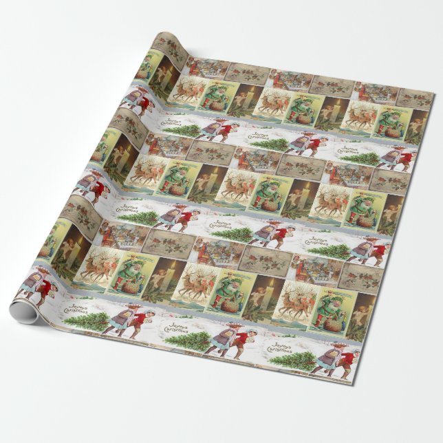 Weihnachtswrapping Paper Elf Geschenkpapier (Ungerollt)