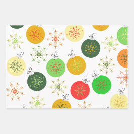 Weihnachtswrapping Paper Flat Sheet Set 3 Geschenkpapier Set
