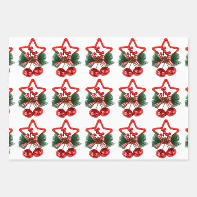 Weihnachtswrapping Paper Flat Sheet Set 3 Geschenkpapier Set (Vorderseite)