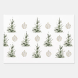 Weihnachtswrapping Paper Flat Sheet Set 3 Geschenkpapier Set