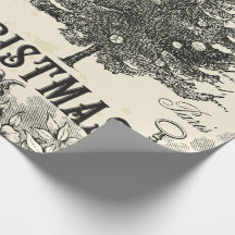 Weihnachtswrapping Paper - Französisch Vintag