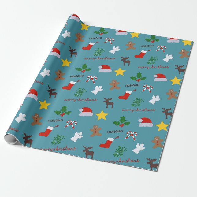 Weihnachtswrapping Paper Geschenkpapier (Ungerollt)