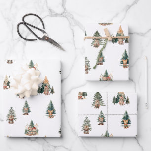 Weihnachtswrapping Paper Geschenkpapier Set