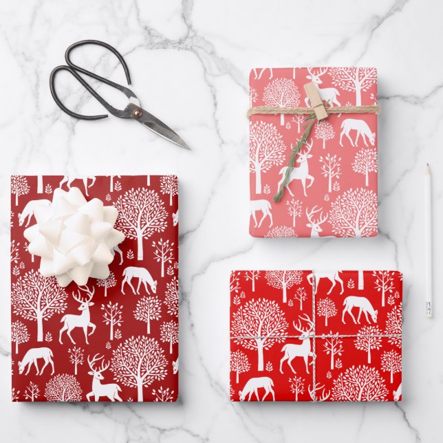 Weihnachtswrapping Paper Geschenkpapier Set (Vorderseite)