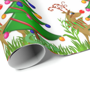 Weihnachtswrapping Paper Rentier Geschenkpapier