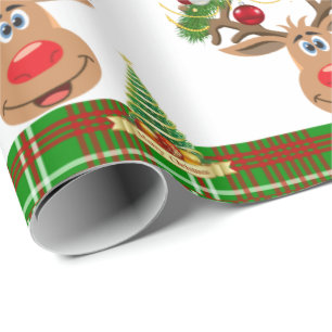 Weihnachtswrapping Paper Rentier Geschenkpapier