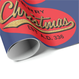 Weihnachtswrapping Paper "Retro Frohe Weihnachten" Geschenkpapier